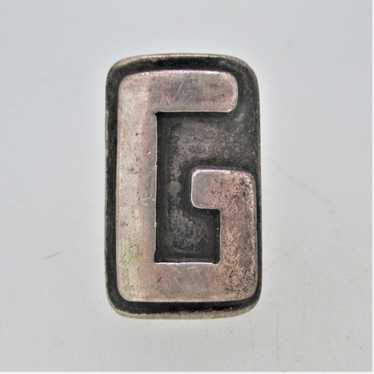 Vintage Unmarked Sterling Silver Monogram Initial… - image 1