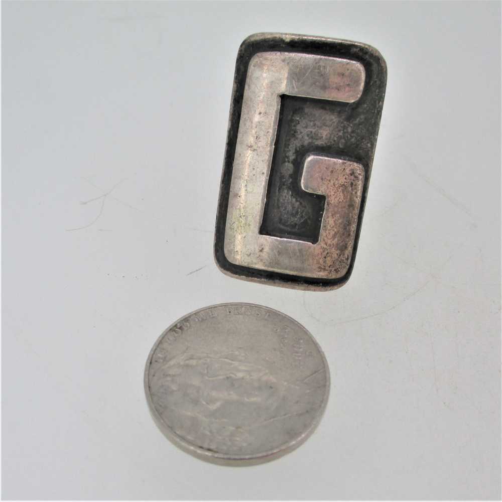 Vintage Unmarked Sterling Silver Monogram Initial… - image 5