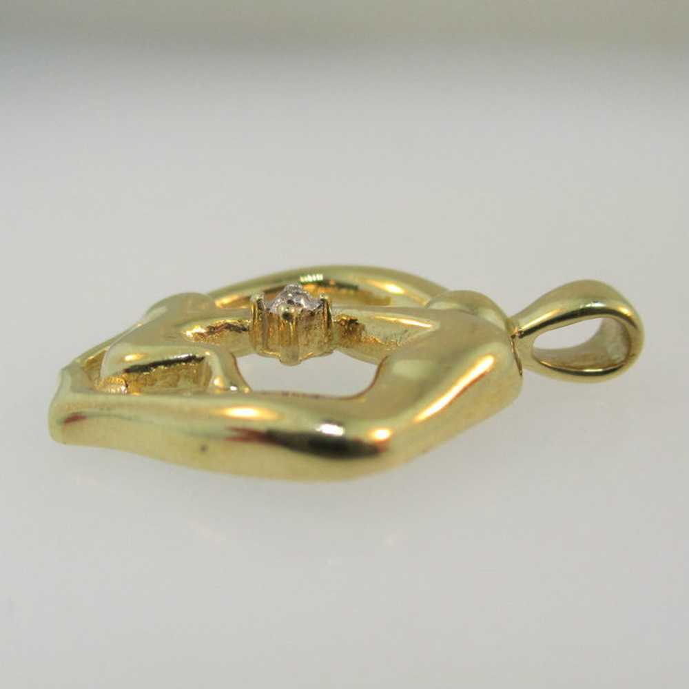 10k Yellow Gold Diamond Accented Mother and Child… - image 4