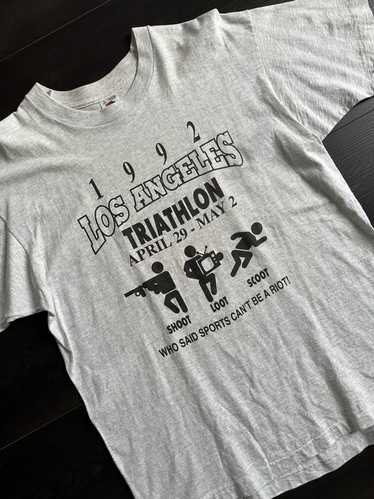 Vintage 1992 Los Angeles Triathlon Riot Shirt