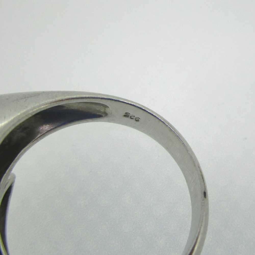 Sterling Silver Diamond Over Lap Ring Size 8 1/4 - image 7