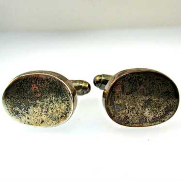 Round Sterling Silver Cufflinks - image 1