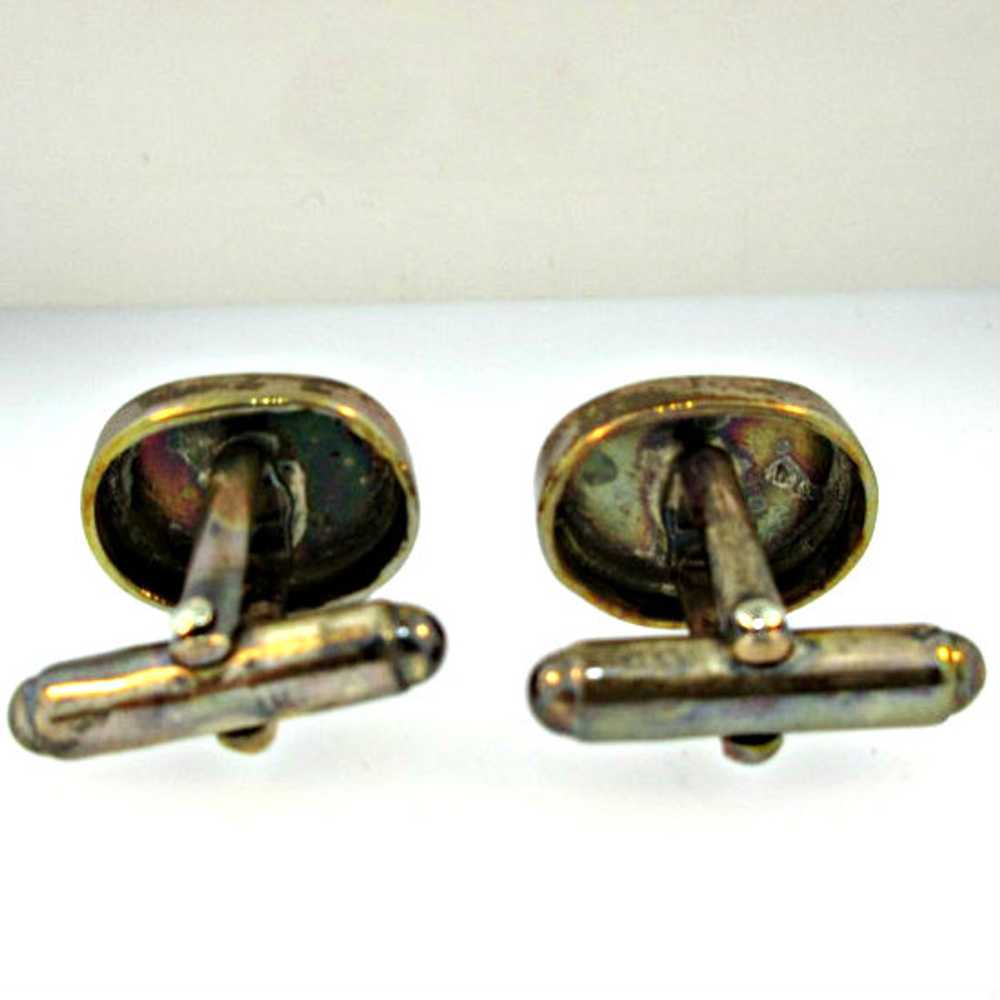 Round Sterling Silver Cufflinks - image 3