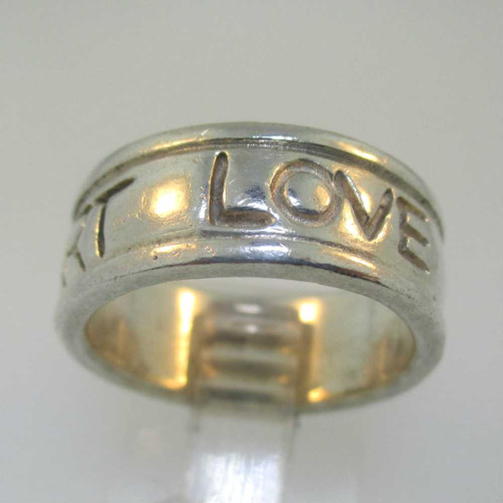 Sterling Silver Love Is In My Heart Ring Band Siz… - image 2