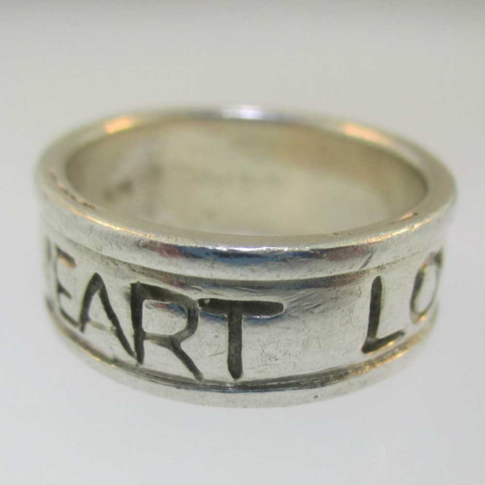 Sterling Silver Love Is In My Heart Ring Band Siz… - image 4