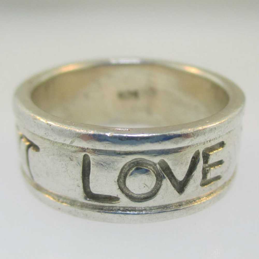 Sterling Silver Love Is In My Heart Ring Band Siz… - image 6