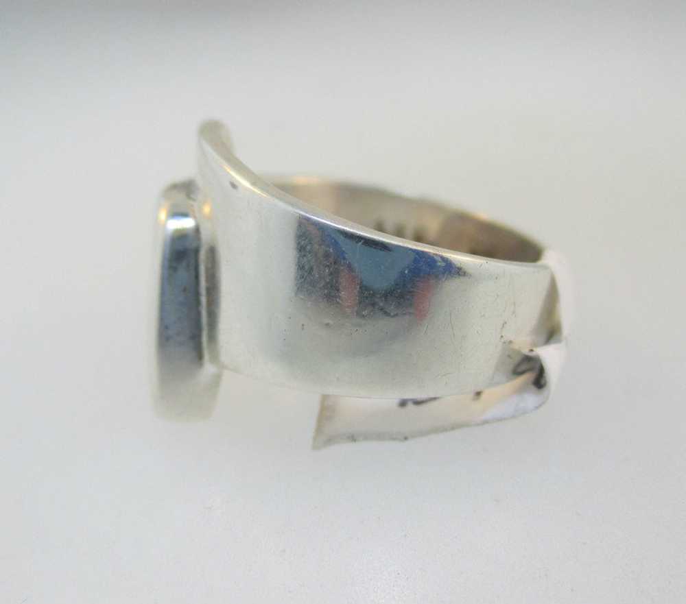 Sterling Silver Overlap Ring Size 7 - image 3