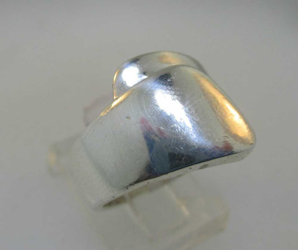 Sterling Silver Overlap Ring Size 7 - image 4