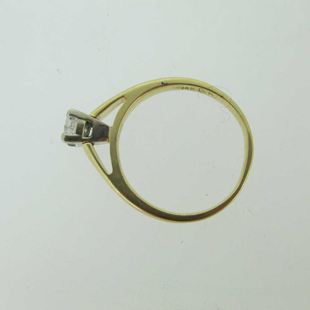 14k Yellow Gold Approx .40ct Princess Cut Solitai… - image 10