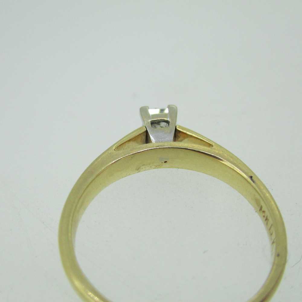 14k Yellow Gold Approx .40ct Princess Cut Solitai… - image 11