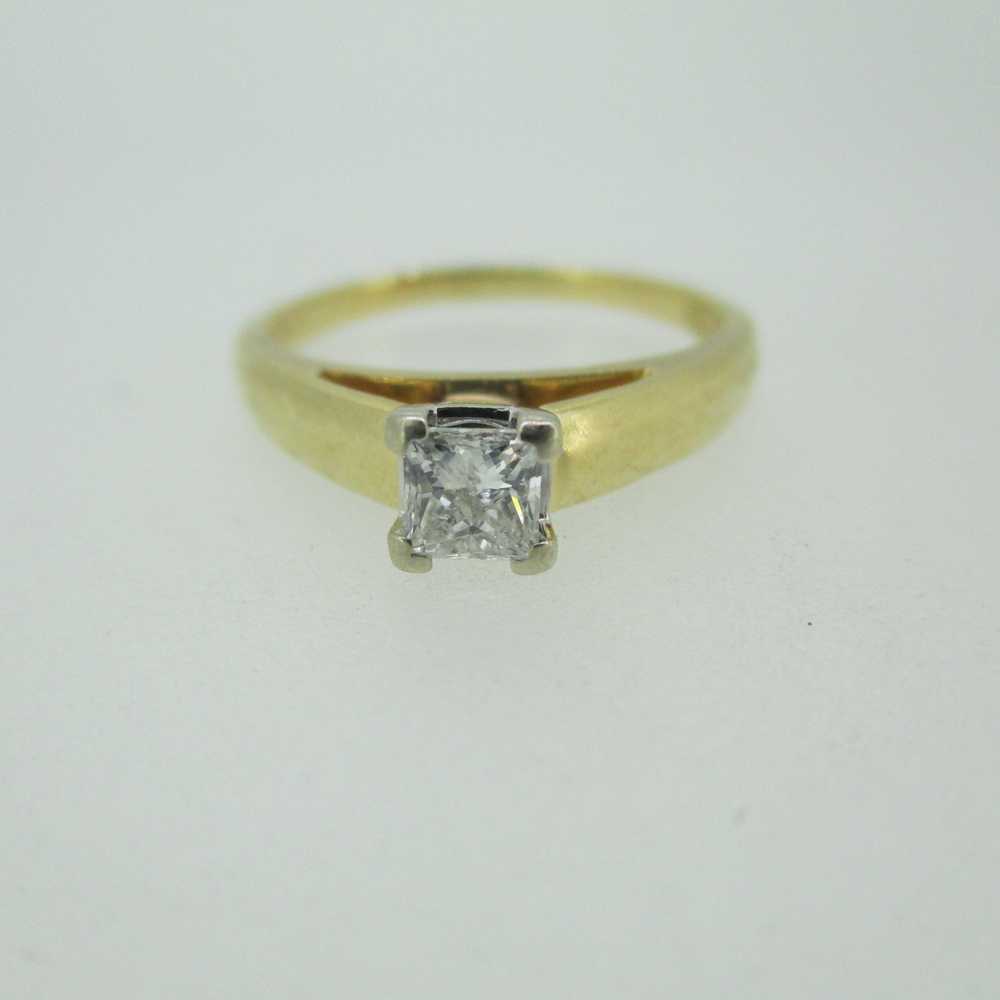 14k Yellow Gold Approx .40ct Princess Cut Solitai… - image 12