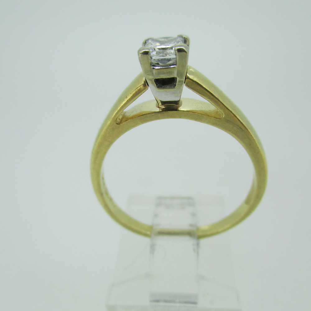 14k Yellow Gold Approx .40ct Princess Cut Solitai… - image 3