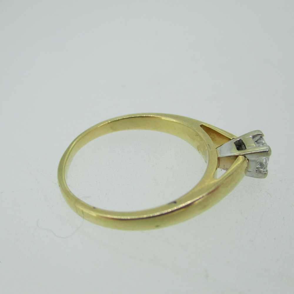 14k Yellow Gold Approx .40ct Princess Cut Solitai… - image 6