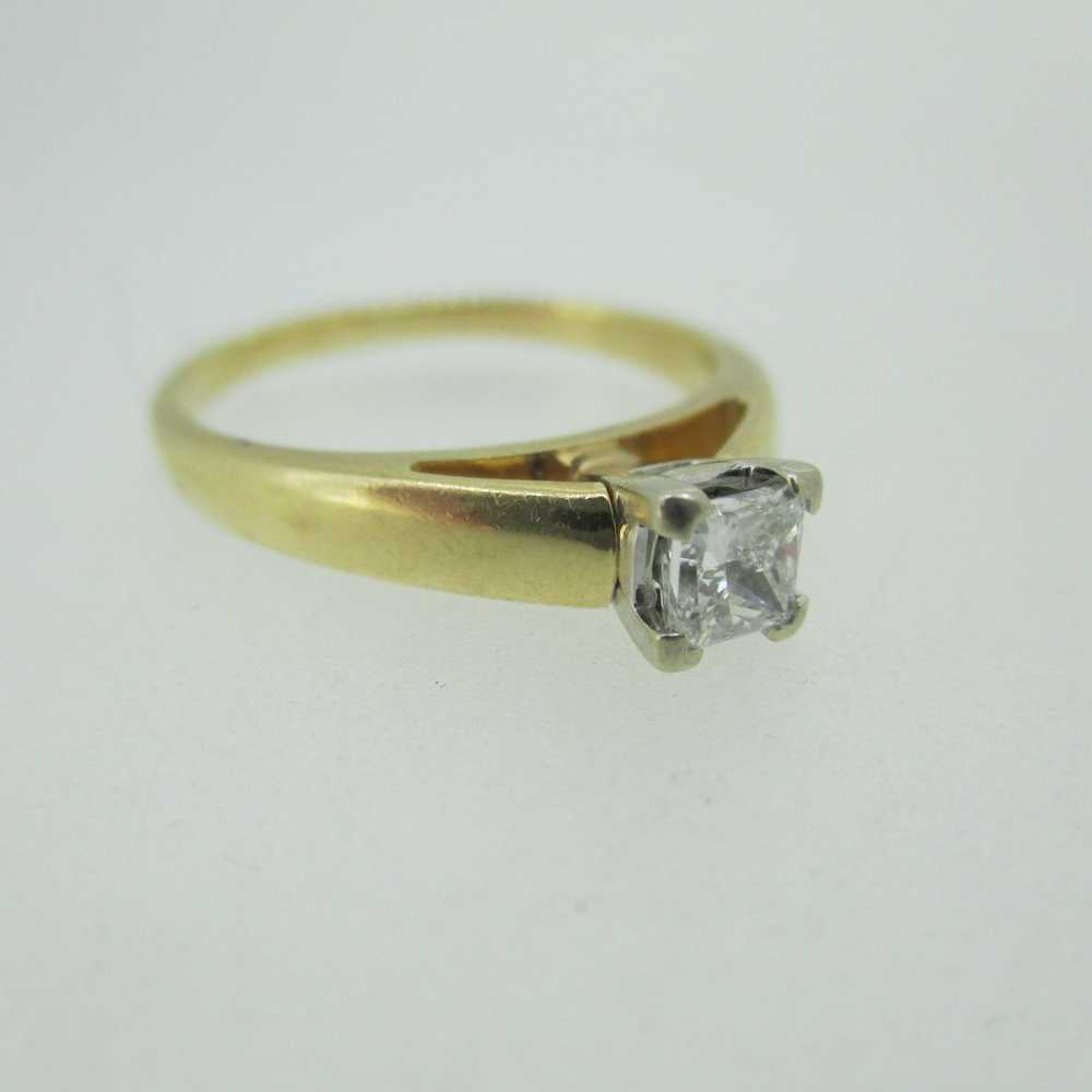 14k Yellow Gold Approx .40ct Princess Cut Solitai… - image 8