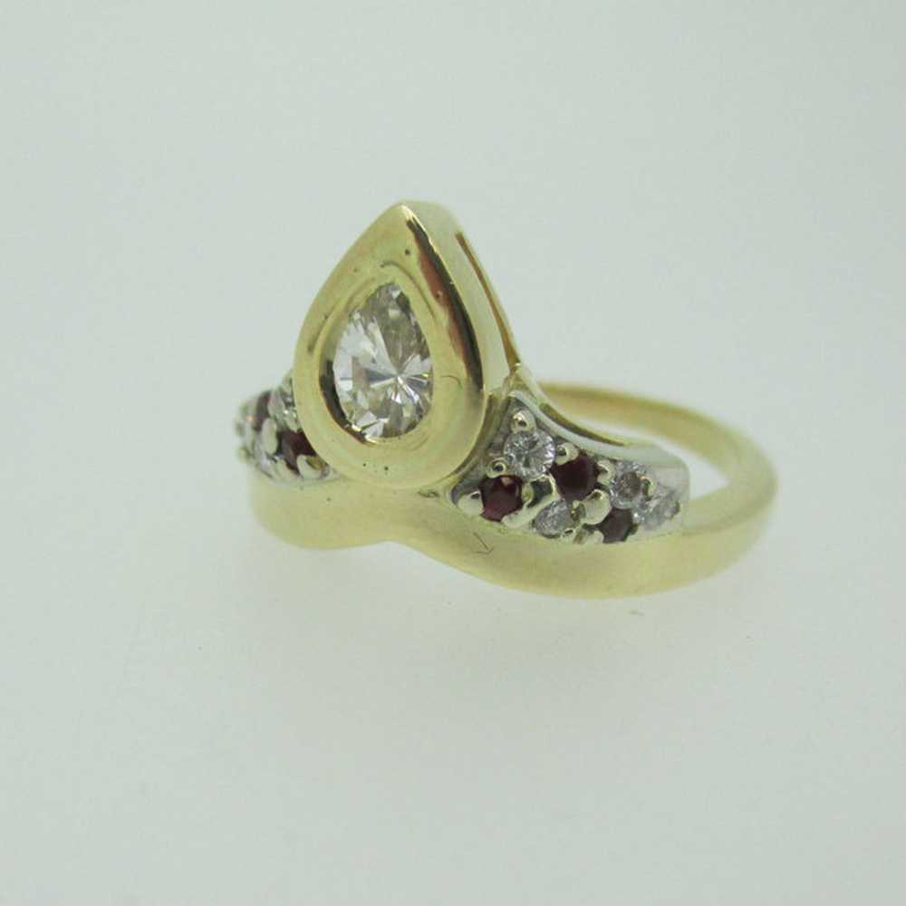 14k Yellow Gold Approx .40ct Pear Shape Diamond R… - image 1