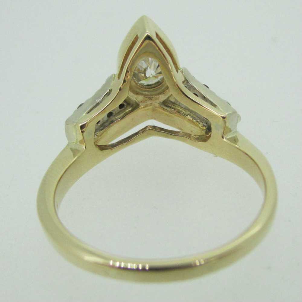 14k Yellow Gold Approx .40ct Pear Shape Diamond R… - image 6