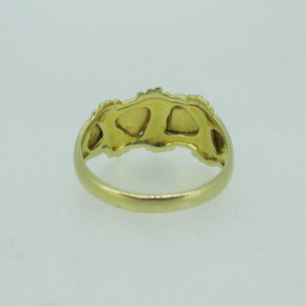10k Gold And Rose Gold Grape Leaf Ring Size 7 1/2 - image 2