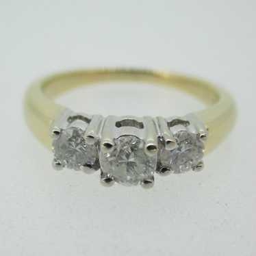 14k Yellow Gold Approx .75ct TW Round Brilliant C… - image 1