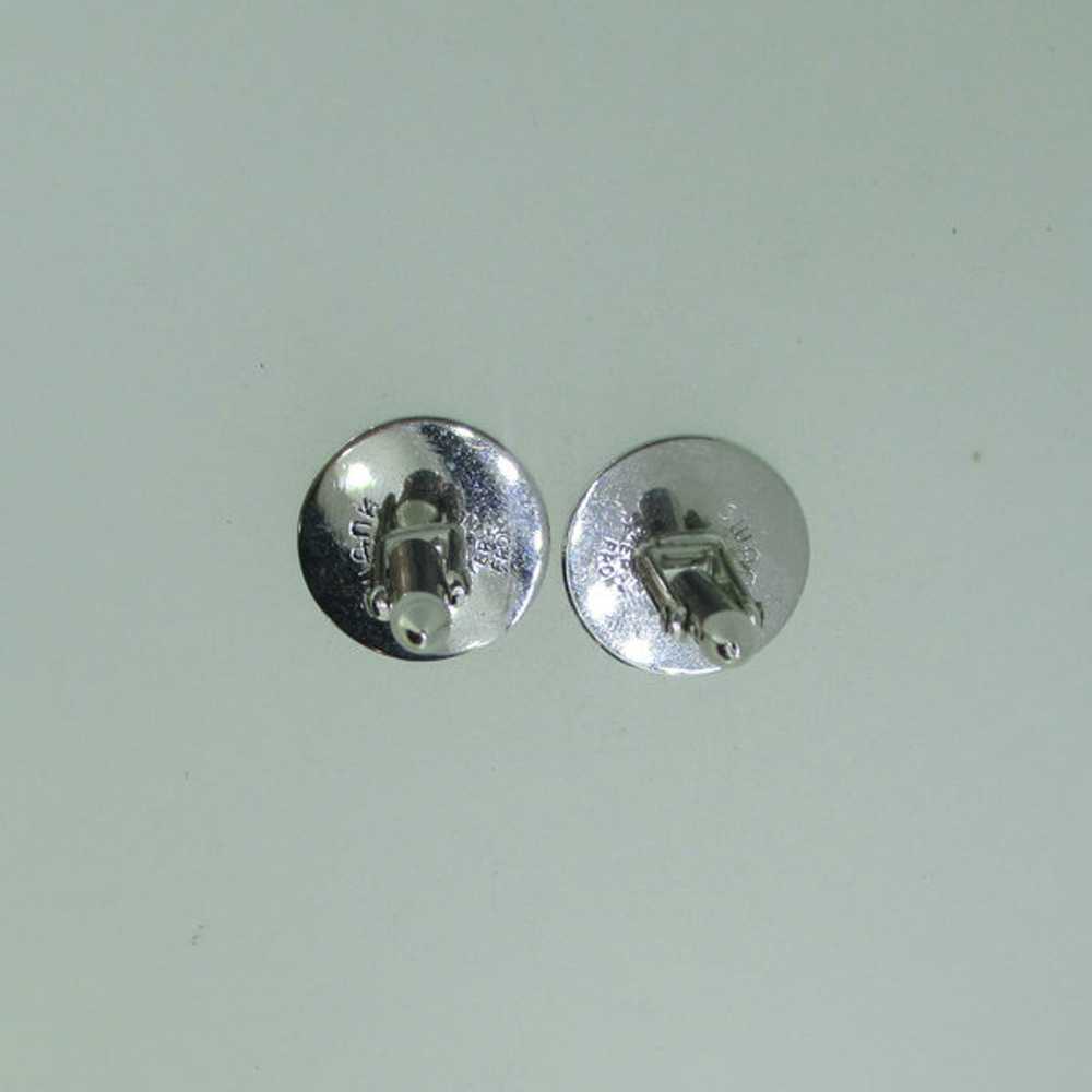 Sterling Silver Swank Round Cuff Links - image 4