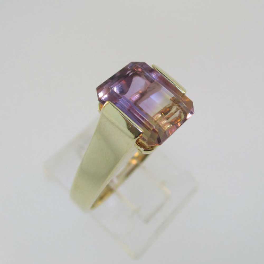 10k Yellow Gold Ametrine Ring Size 7 - image 5