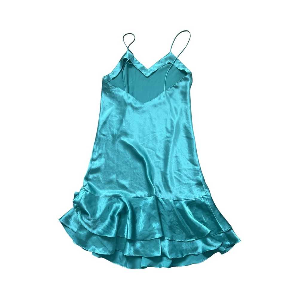 Vintage Vintage Satin Turquoise Slipdress - image 2