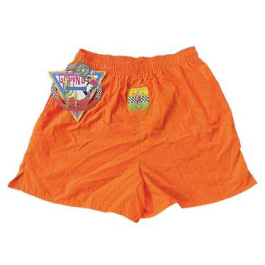 True Vintage Snow Pants 34x30 Neon Orange Baggy Fit Cuffed Insulated Medium  90s