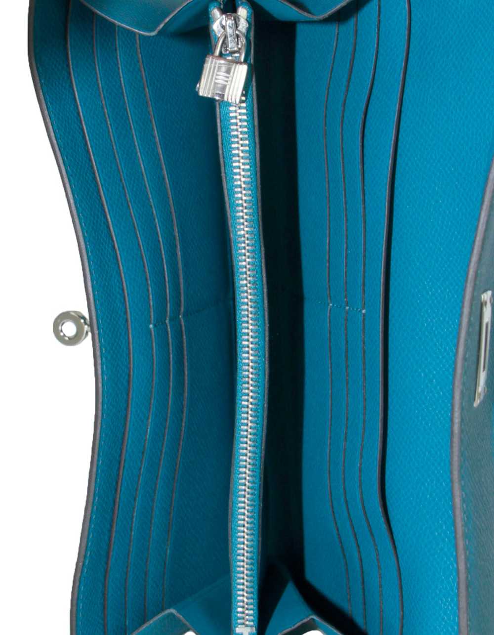 Hermes Colvert Blue Epsom Leather Kelly Longue Wa… - image 5
