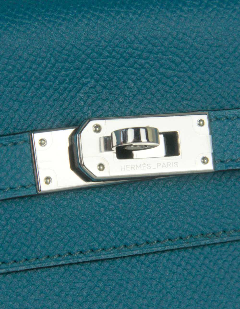 Hermes Colvert Blue Epsom Leather Kelly Longue Wa… - image 6