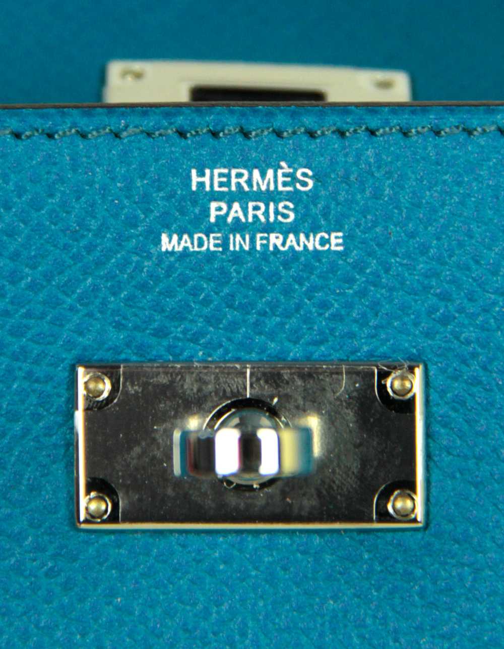 Hermes Colvert Blue Epsom Leather Kelly Longue Wa… - image 7