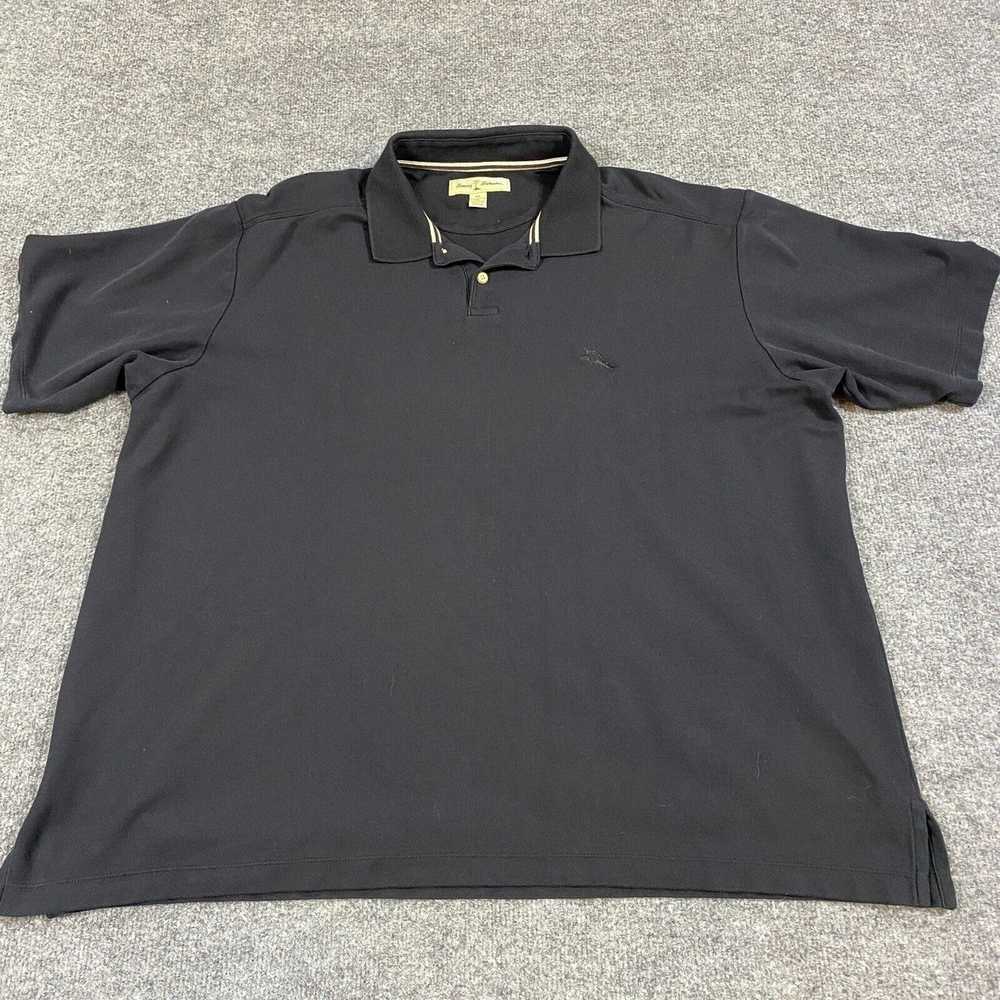 Tommy Bahama Tommy Bahama Mens Polo Shirt 2XL Bla… - image 1