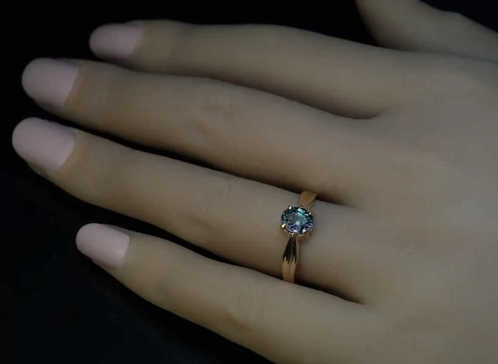 Rare Antique Russian Alexandrite Engagement Ring - image 4
