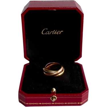 Cartier 18k Trinity Tri-Color Rolling Band Ring i… - image 1