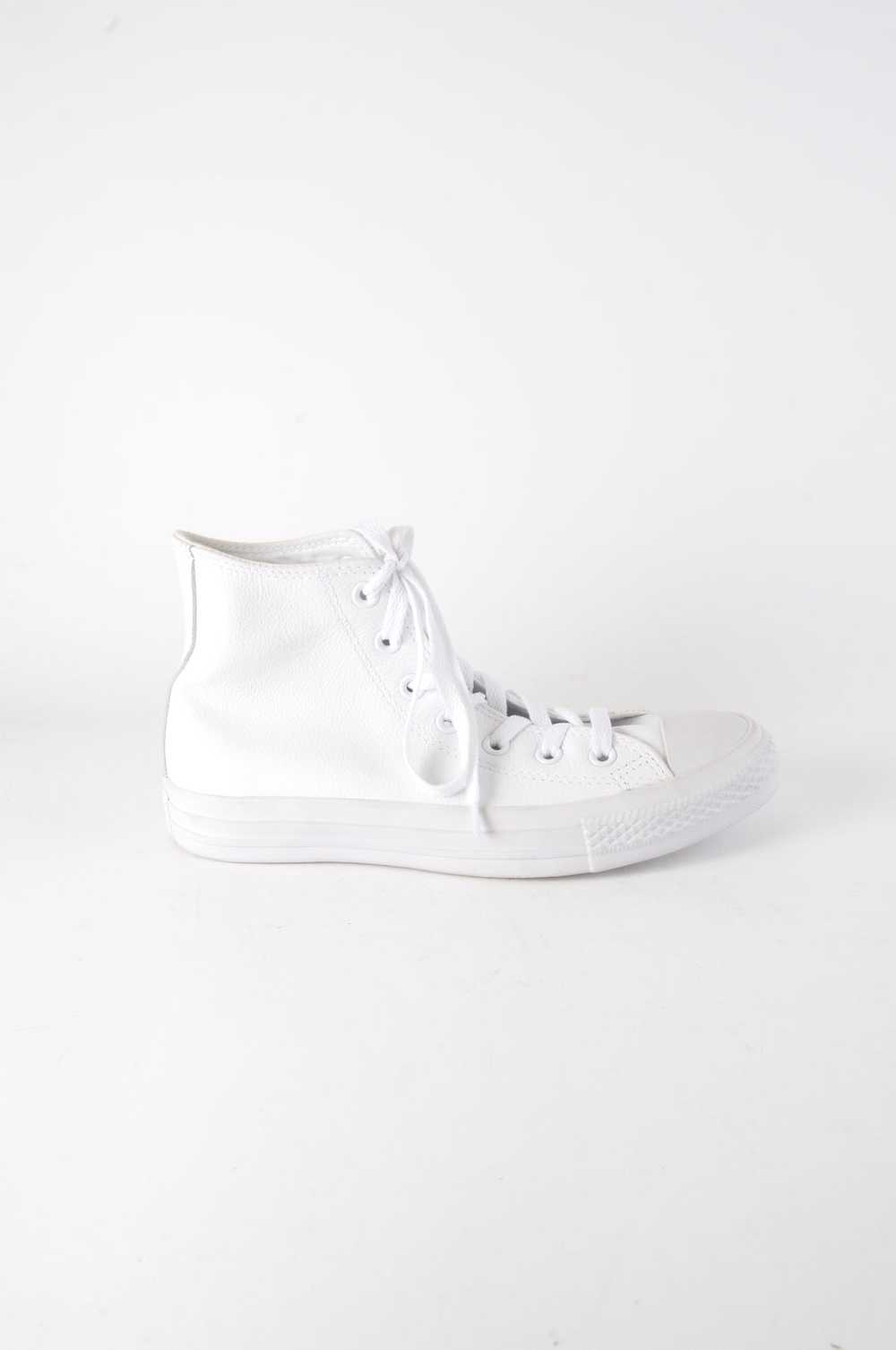 White Leather Hightop Converse - New But Imperfect - image 2