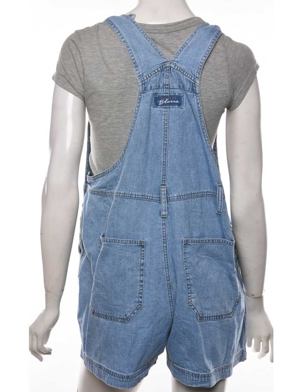 Light Wash Cropped Dungarees - W38 L35 - image 2