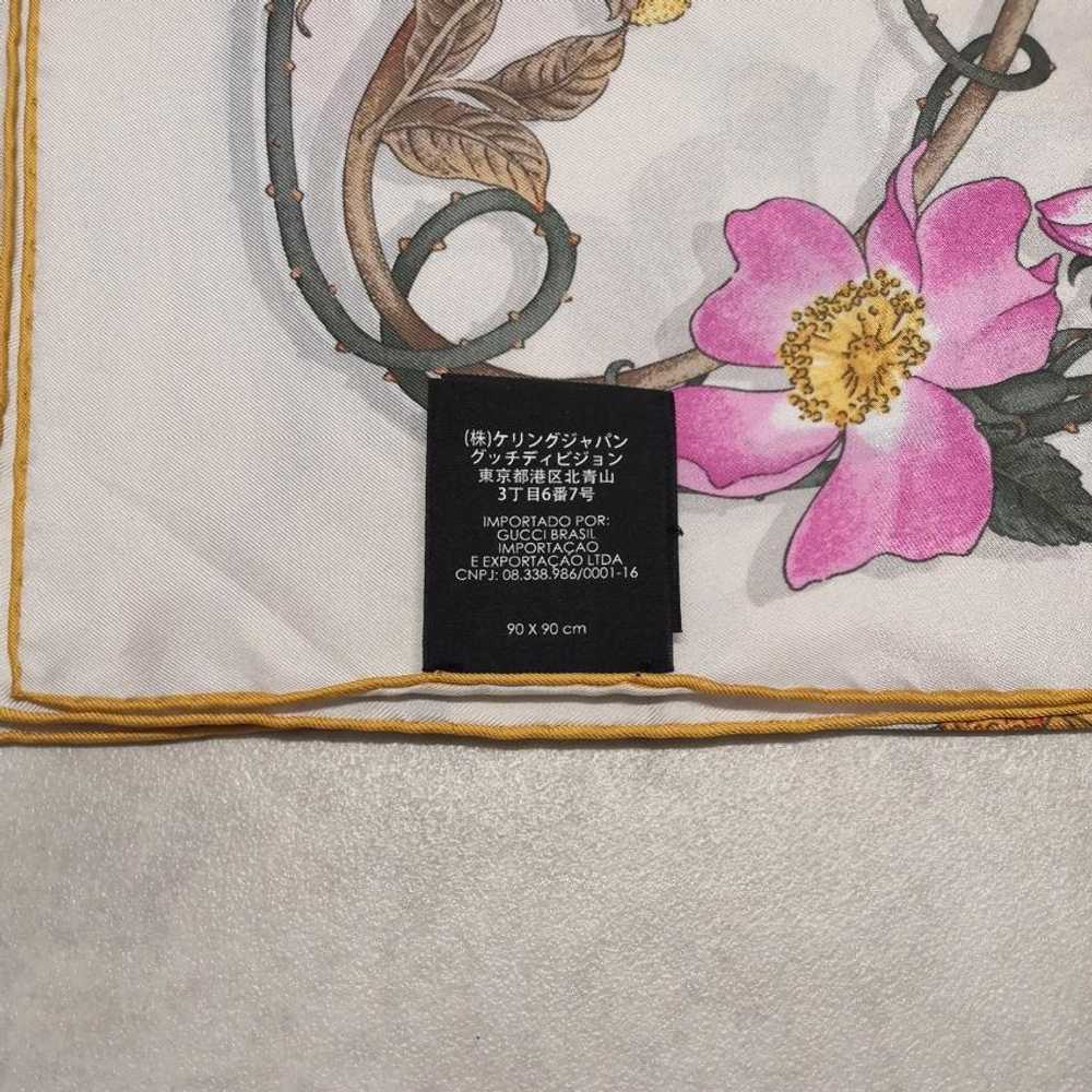 Gucci Gucci Ivory Pink & Yellow Floral Print Silk… - image 5