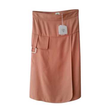 Hermes Hermes Rose Bubinga Esprit Silk Crepe Skirt - image 1