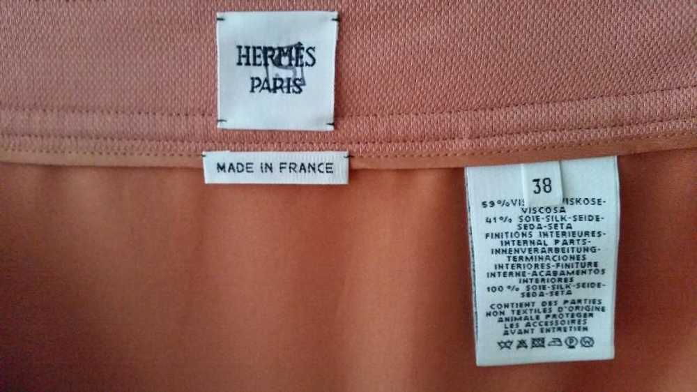 Hermes Hermes Rose Bubinga Esprit Silk Crepe Skirt - image 2