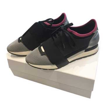 Product Details Balenciaga Black/Silver Race Runn… - image 1