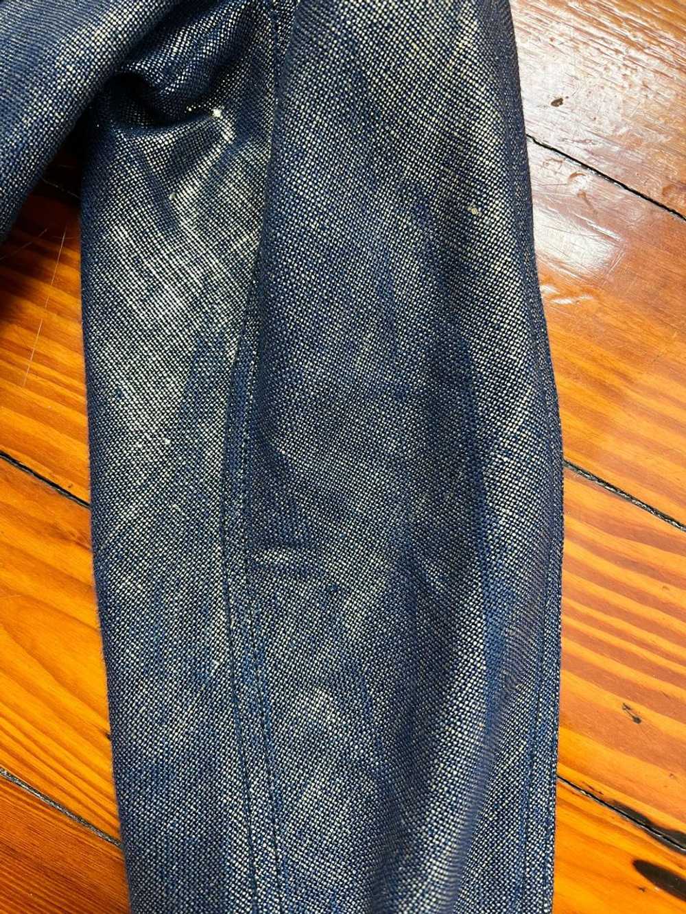 Krizia gold linen two piece pantsuit size 42/M (4… - image 6