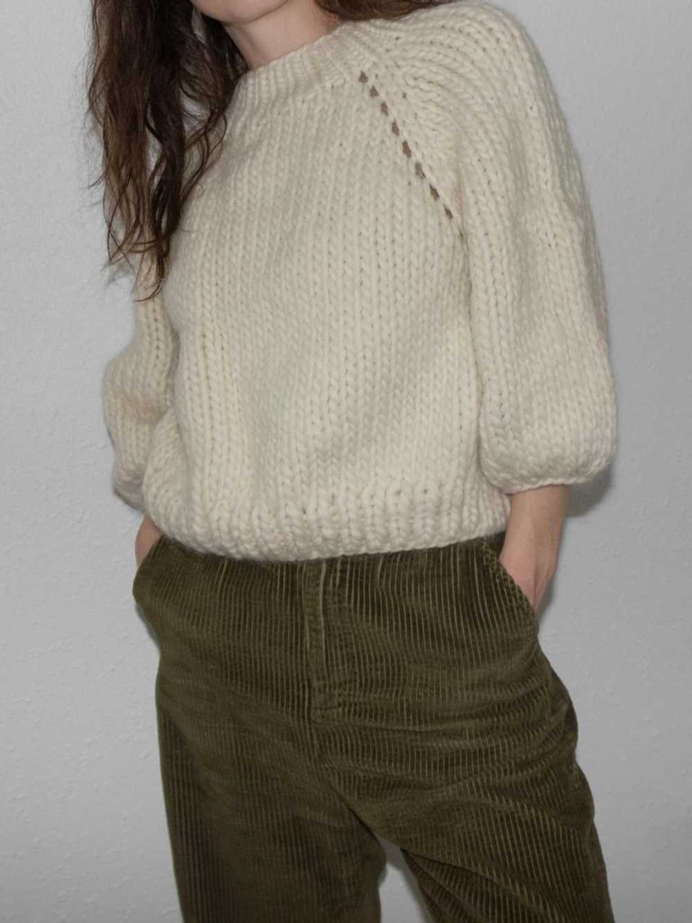 Kristiina Taylor Chunky Handknit Mushroom Sweater… - image 1