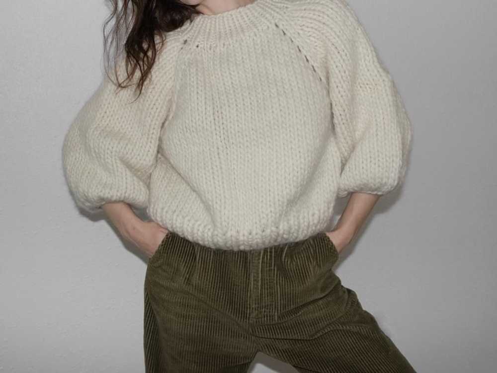 Kristiina Taylor Chunky Handknit Mushroom Sweater… - image 2