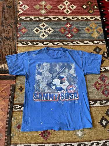 Vintage 1998 Sammy Sosa Chicago Cubs Graphic MLB T-Shirt - Trends Bedding