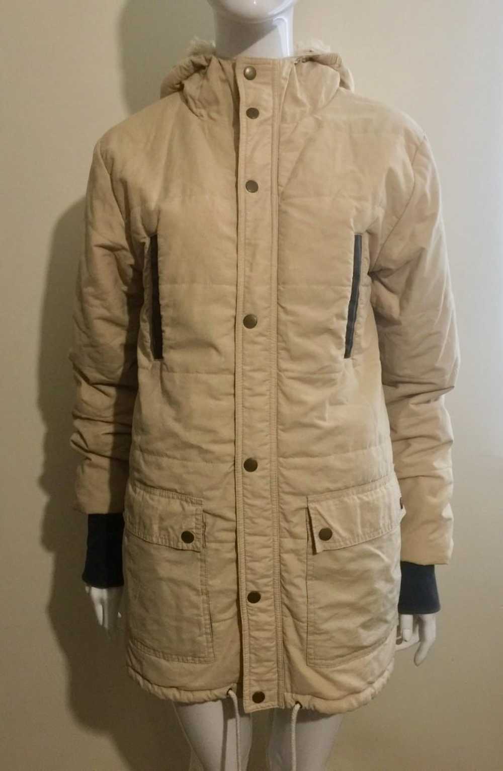 Ganni Ganni faux shearling lined hooded coat - image 3