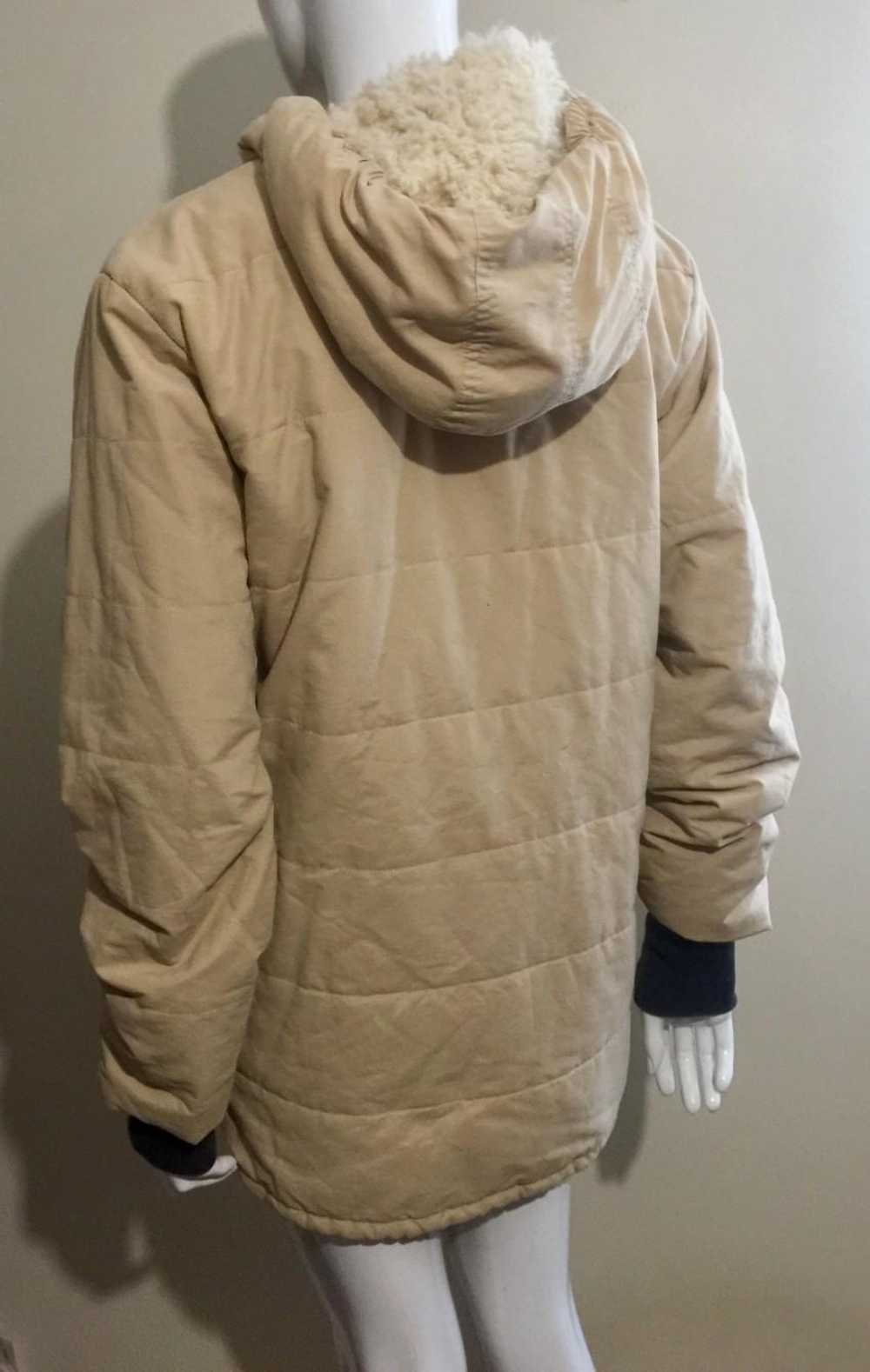 Ganni Ganni faux shearling lined hooded coat - image 6