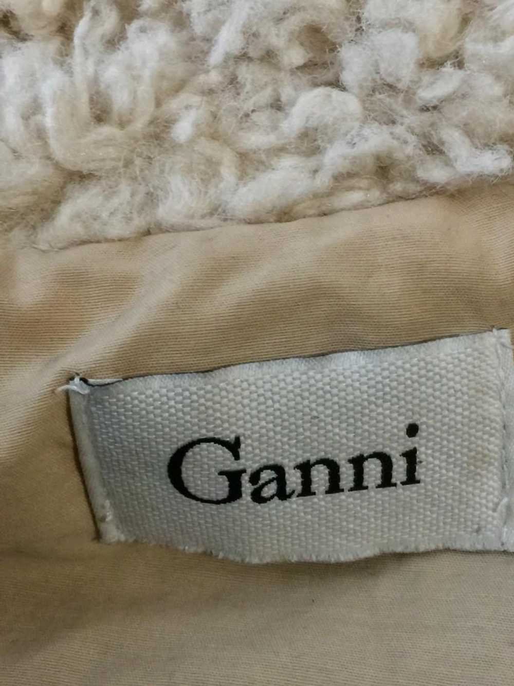 Ganni Ganni faux shearling lined hooded coat - image 8