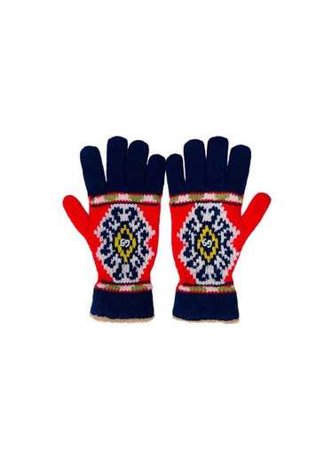 Gucci Gucci Fair Isle GG Knit Red & Blue Gloves -… - image 1