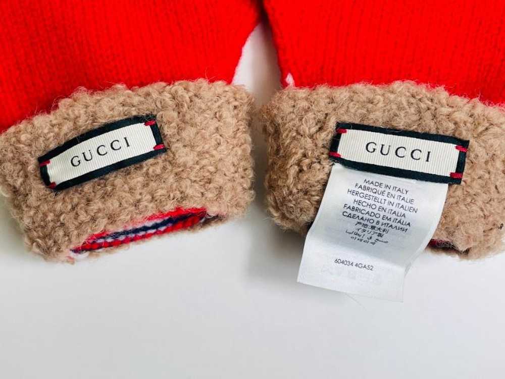 Gucci Gucci Fair Isle GG Knit Red & Blue Gloves -… - image 5