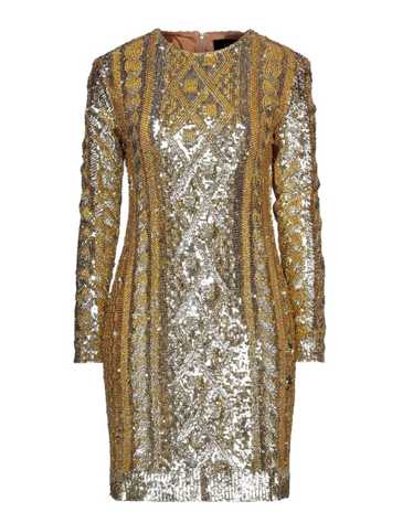 MaxMara Max Mara Gold Sequin Evening Dress