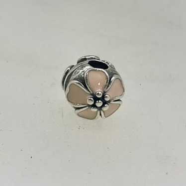 Pandora Cherry Blossom 14K Gold Pink Enamel Ring size 60~US 9 BN