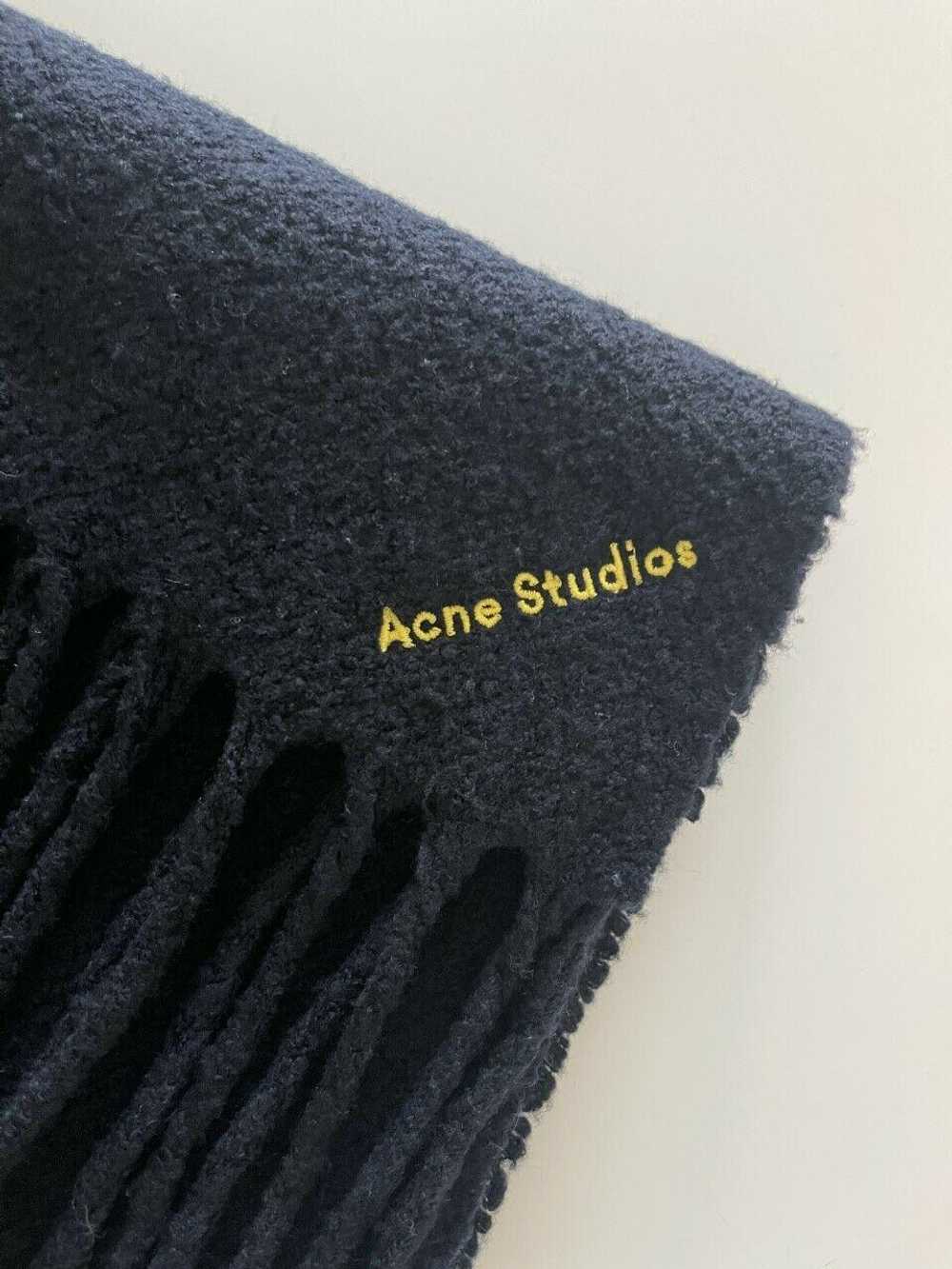 Acne Acne Studios Villy Navy Wool Fleece Logo Emb… - image 3